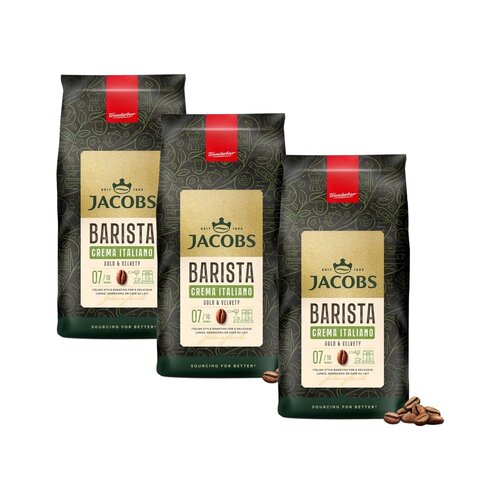 Kawa ziarnista JACOBS Barista Editions Crema Italiano 3 x 1 kg