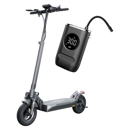 Hulajnoga elektryczna RUPTOR R1 Czarny kierunkowskazy + Pompka rowerowa BECOOL BC-PP2508
