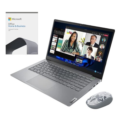 Laptop LENOVO ThinkBook G4 IAP 14 IPS i5-1235U 8GB RAM 256GB SSD + Program MICROSOFT Office Home & Business 2021 PL + Mysz MICROSOFT Bluetooth Arctic Camo