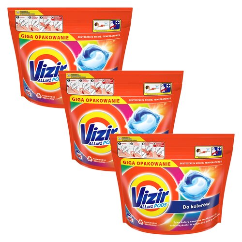 Kapsułki do prania VIZIR ALL in 1 Pods Color 180 szt.