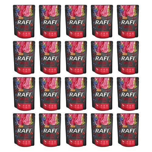 Karma dla psa RAFI z wołowiną, borówką i żurawiną 20 x 300 g