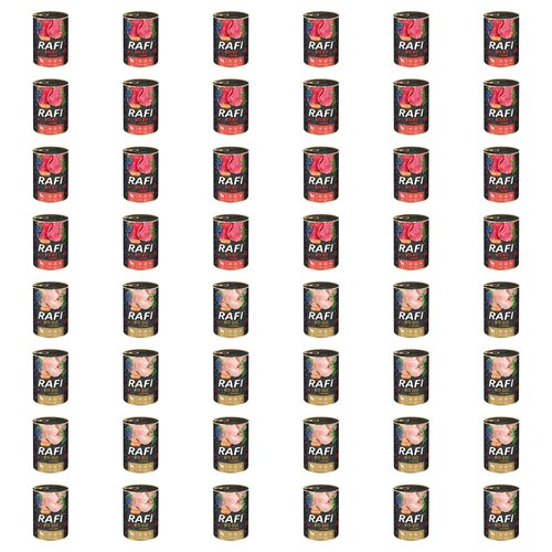 Karma dla psa RAFI Mix smaków z wołowiną, przepiórką, borówką i żurawiną 48 x 400 g