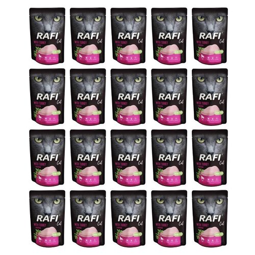 Karma dla kota RAFI z indykiem 20 x 100 g