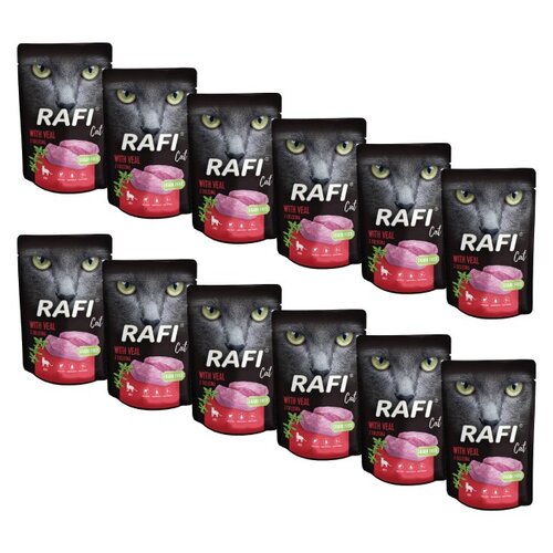 Karma dla kota RAFI Cielęcina 12 x 100 g