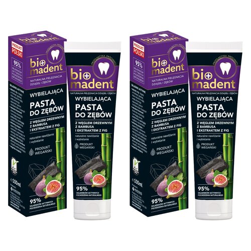 Pasta do zębów BIO MADENT z węglem drzewnym bambusowym i ekstraktem z fig 100 ml 2 szt.