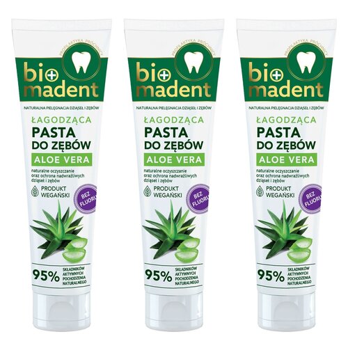 Pasta do zębów BIO MADENT Aloe Vera 100 ml 3 szt.
