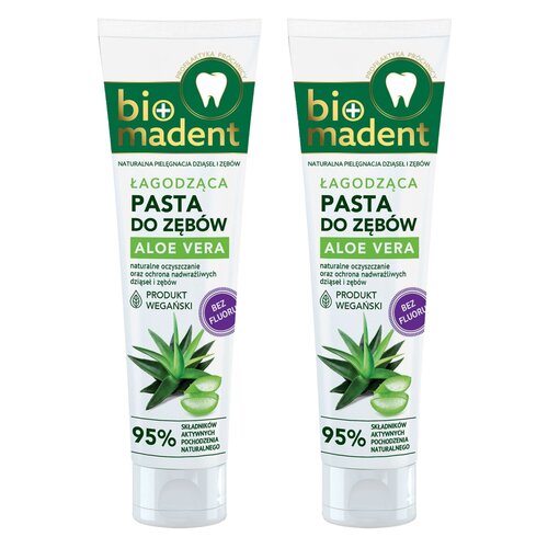 Pasta do zębów BIO MADENT Aloe Vera 100 ml 2 szt.