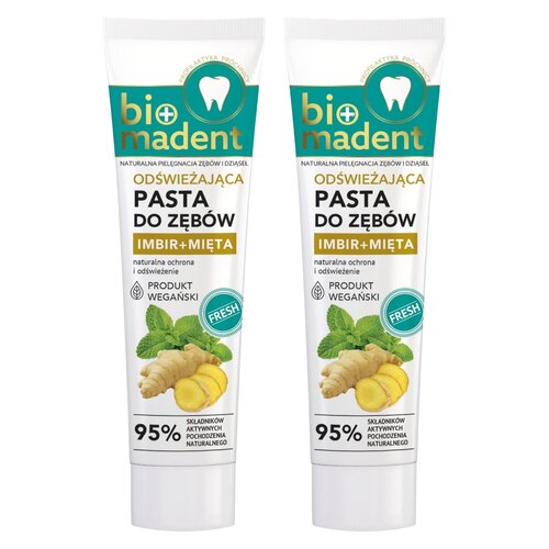 Pasta do zębów BIO MADENT Imbir + Mięta 100 ml 2 szt.
