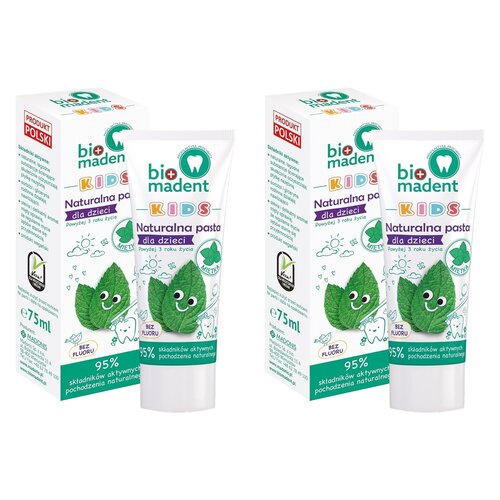 Pasta do zębów BIO MADENT Naturalna Miętka 75 ml 2 szt.