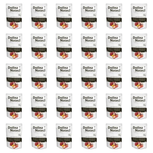 Karma dla psa DOLINA NOTECI Premium Danie z wołowiny z papryką i makaronem 30 x 100 g