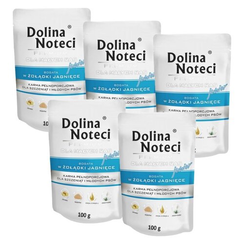 Karma dla psa DOLINA NOTECI Premium Junior bogata w żołądki jagnięce 5 x 100 g