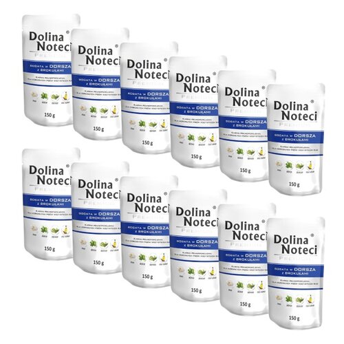 Karma dla psa DOLINA NOTECI Premium Dorsz z brokułami 12 x 150 g