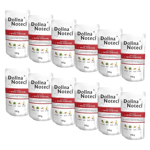 Karma dla psa DOLINA NOTECI Premium Wołowina 12 x 150 g
