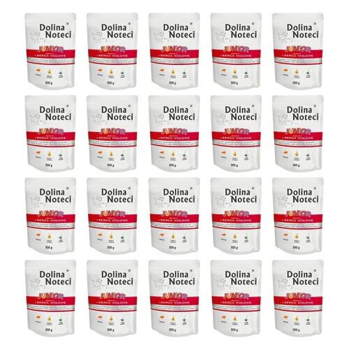 Karma dla psa DOLINA NOTECI Premium Junior bogata w serca wołowe 20 x 300 g