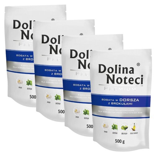 Karma dla psa DOLINA NOTECI Premium Dorsz z brokułami 4 x 500 g