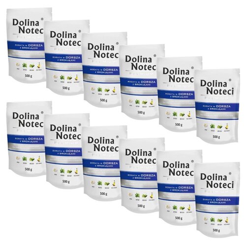Karma dla psa DOLINA NOTECI Premium Dorsz z brokułami 12 x 500 g