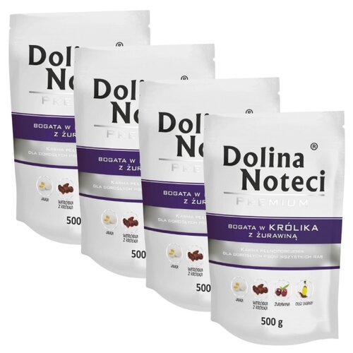 Karma dla psa DOLINA NOTECI Premium Królik z żurawiną 4 x 500 g