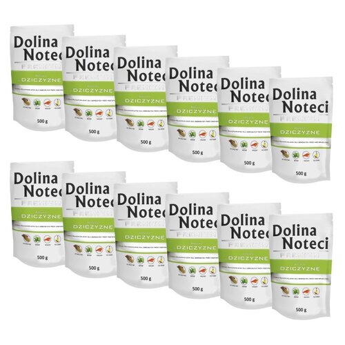 Karma dla psa DOLINA NOTECI Premium Dziczyzna 12 x 500 g