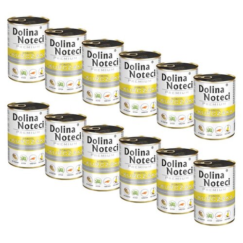 Karma dla psa DOLINA NOTECI Premium bogata w kurczaka 12 x 400 g