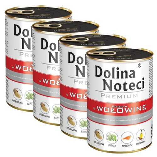 Karma dla psa DOLINA NOTECI Premium Wołowina 4 x 400 g