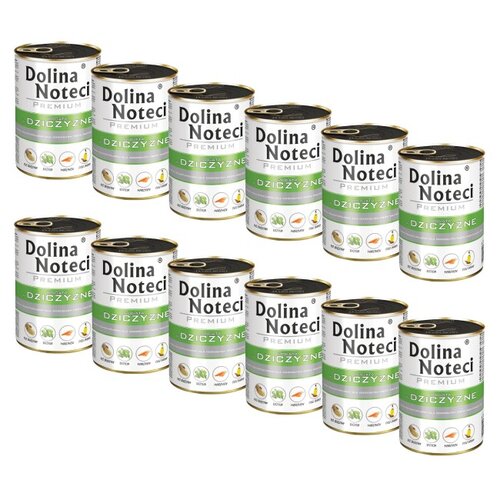 Karma dla psa DOLINA NOTECI Premium bogata w dziczyznę 12 x 400 g