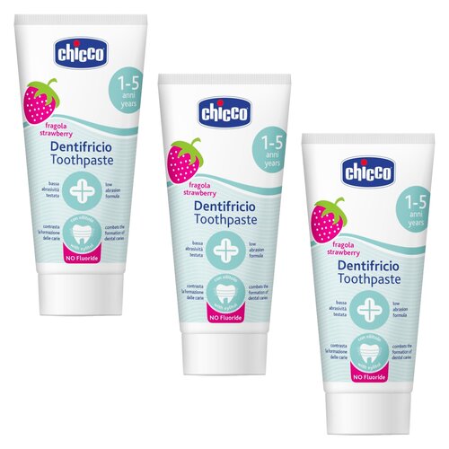Pasta do zębów CHICCO Truskawka 1+ 50 ml 3 szt.