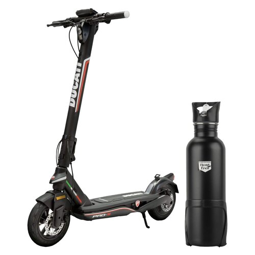 Hulajnoga elektryczna DUCATI Pro III 2023 50km 350W 10" + Bidon termiczny FISCHER z uchwytem 86057 750 ml