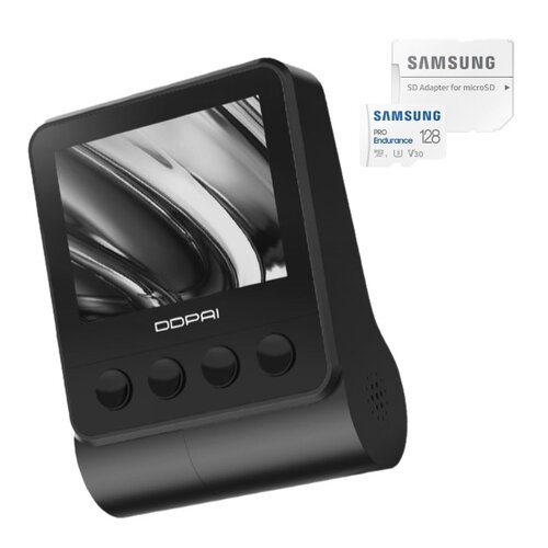 Wideorejestrator DDPAI Z50 + Karta pamięci SAMSUNG Pro Endurance microSDXC 128GB + Adapter
