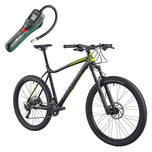Rower górski MTB TORPADO Devon 1.0 M19 27.5 cala męski Czarno-żółty + Pompka rowerowa BOSCH EasyPump 0603947000