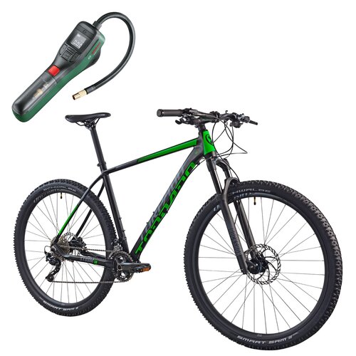 Rower górski MTB TORPADO Storm X6 M19 29 cali męski Czarno-zielony + Pompka rowerowa BOSCH EasyPump 0603947000