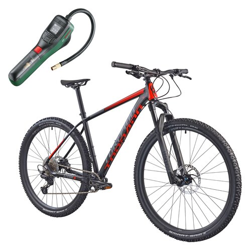 Rower górski MTB TORPADO Storm X8 M21 29 cali męski Czarno-czerwony + Pompka rowerowa BOSCH EasyPump 0603947000
