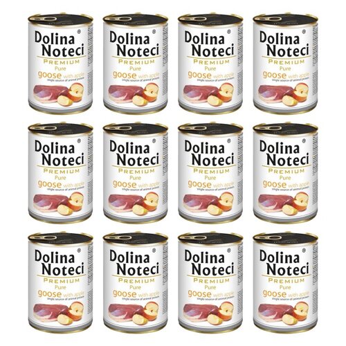 Karma dla psa DOLINA NOTECI Premium Pure bogata w gęś z jabłkiem 12 x 400 g