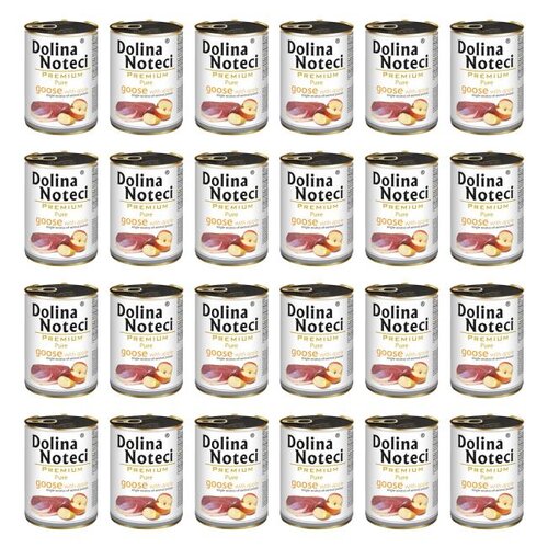 Karma dla psa DOLINA NOTECI Premium Pure bogata w gęś z jabłkiem 24 x 400 g