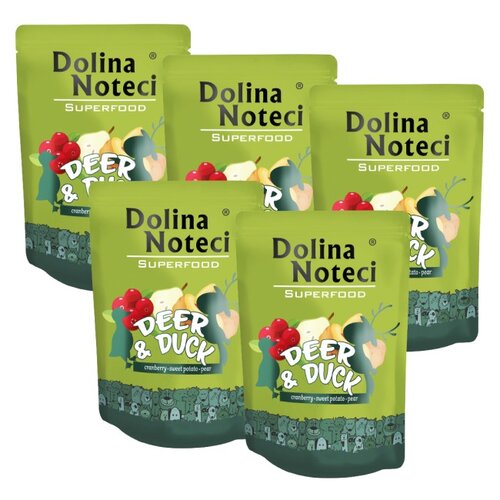 Karma dla psa DOLINA NOTECI Superfood z jeleniem i kaczką 5 x 300 g