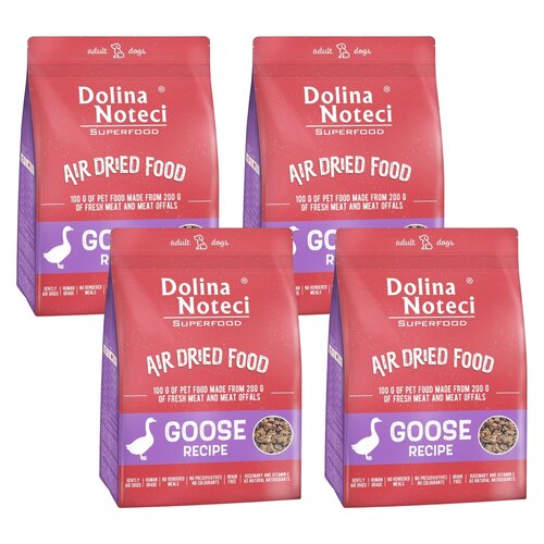 Karma dla psa suszona DOLINA NOTECI Superfood Danie z gęsi 4 x 1 kg