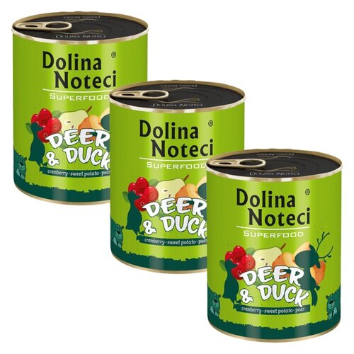 Karma dla psa DOLINA NOTECI Superfood z jeleniem i kaczką 3 x 800 g