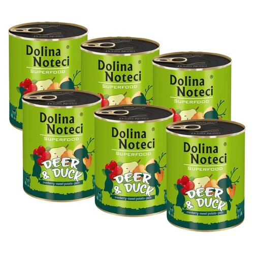 Karma dla psa DOLINA NOTECI Superfood z jeleniem i kaczką 6 x 800 g