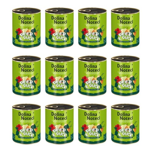 Karma dla psa DOLINA NOTECI Superfood z jeleniem i kaczką 12 x 800 g