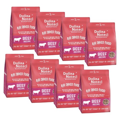 Karma dla psa suszona DOLINA NOTECI Superfood Danie z wołowiny 8 x 1 kg