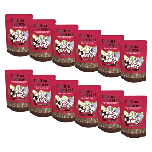 Karma dla psa DOLINA NOTECI Superfood Wołowina i serca gęsi 12 x 300 g
