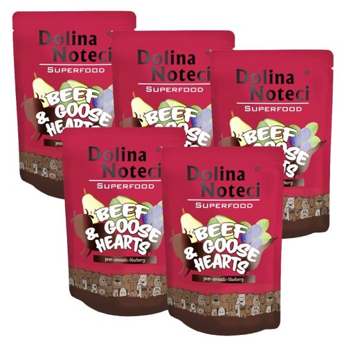 Karma dla psa DOLINA NOTECI Superfood z wołowiną i sercami gęsi 5 x 300 g