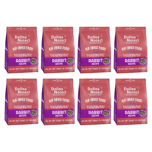 Karma dla psa suszona DOLINA NOTECI Superfood Junior Danie z królika 8 x 1 kg