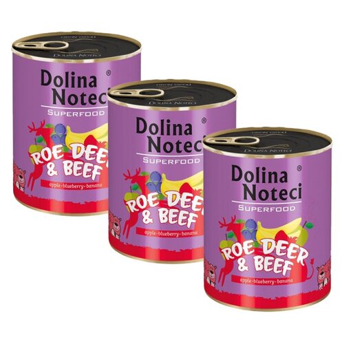 Karma dla psa DOLINA NOTECI Superfood Sarna i wołowina 3 x 800 g