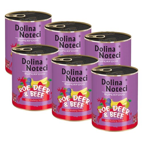 Karma dla psa DOLINA NOTECI Superfood z sarną i wołowiną 6 x 800 g