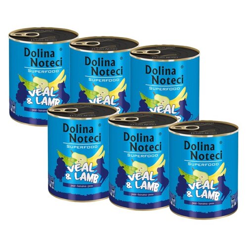 Karma dla psa DOLINA NOTECI Superfood z cielęciną i jagnięciną 6 x 800 g