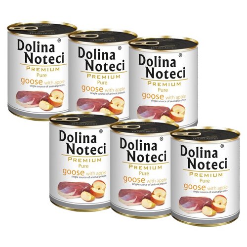 Karma dla psa DOLINA NOTECI Premium Pure bogata w gęś z jabłkiem 6 x 800 g