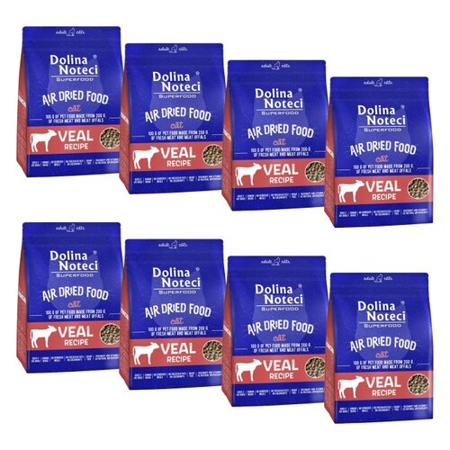 Karma dla kota suszona DOLINA NOTECI Superfood z cielęciny 8 x 1 kg
