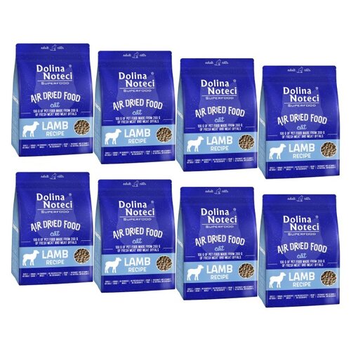 Karma dla kota suszona DOLINA NOTECI Superfood z jagnięciny 8 x 1 kg