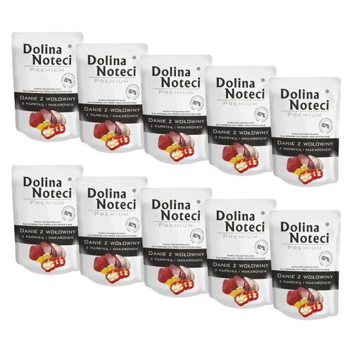 Karma dla psa DOLINA NOTECI Premium Danie z wołowiny z papryką i makaronem 10 x 300 g