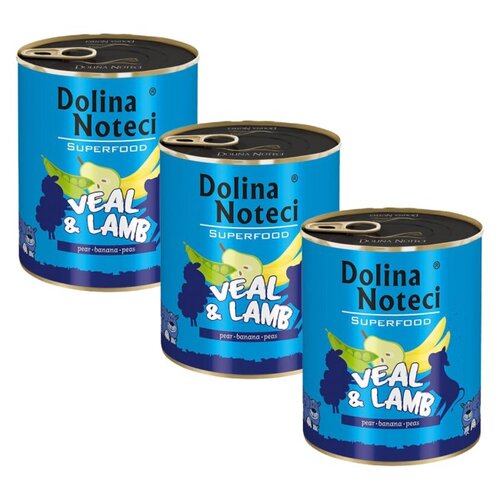 Karma dla psa DOLINA NOTECI Superfood z cielęciną i jagnięciną 3 x 400 g